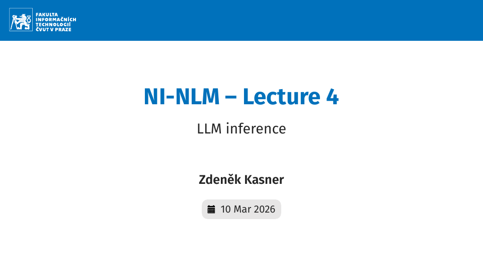 NI-NLM – Lecture 4: LLM inference