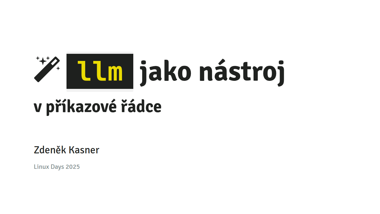 LLM jako nástroj v příkazové řádce